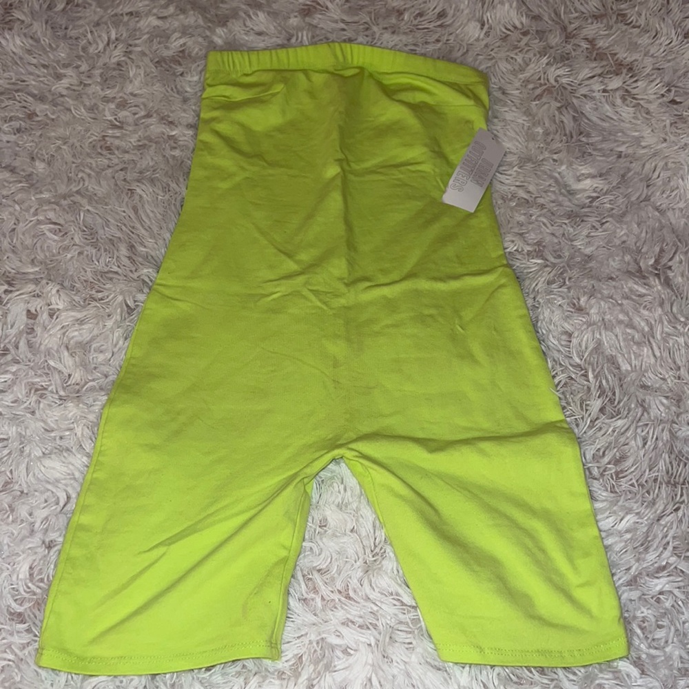 UO Tube Top Romper Lime Green